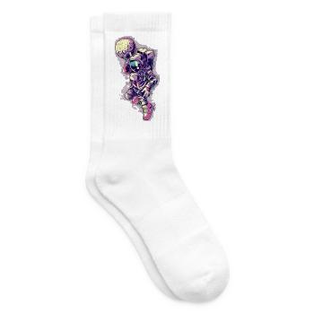 Astronaut zum Mond - Tennissocken - Weiß - Rechts
