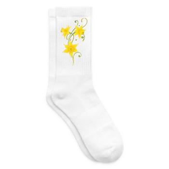 Narzisse Osterglocken Ostern - Tennissocken - Weiß - Rechts