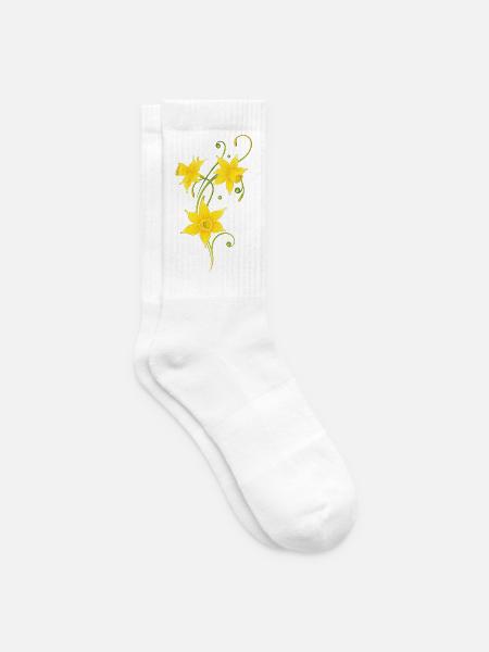 Narzisse Osterglocken Ostern - Tennissocken - Weiß