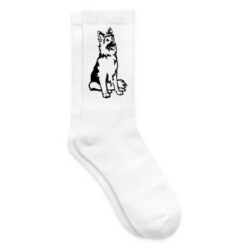 Deutscher Schäferhund - Tennissocken - Weiß - Rechts