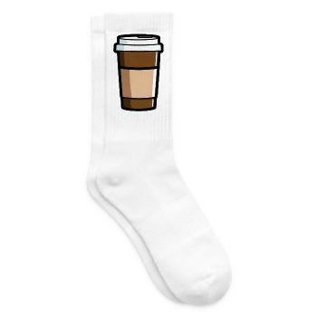 Kafee to Go Morning Person - Tennis socks - white - Right