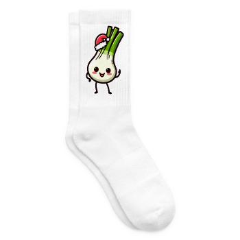 Nikolauch Kawaii Lauch - Tennissocken - Weiß - Rechts
