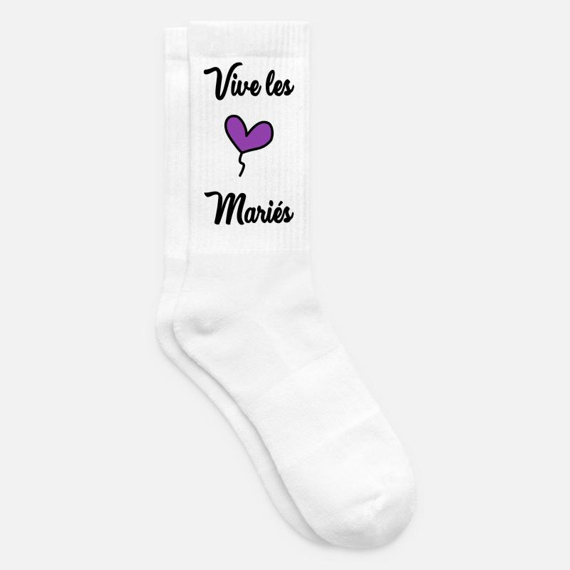 VIVE LES MARIES - Chaussettes de tennis - blanc