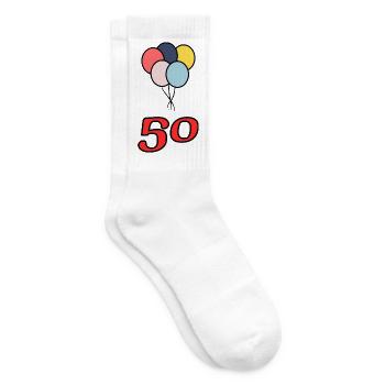 50. 50 YEARS. 50th ANNIVERSARY. 50 YEARS ANNIVERSARY. - Tennis socks - white - Right