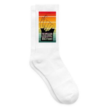 Carp Fishing Girls: Nur Tipps für Big Fish zählen! - Tennissocken - Weiß - Rechts