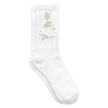 Mona Lisa (La Joconde) blank - Tennis socks - white - Right