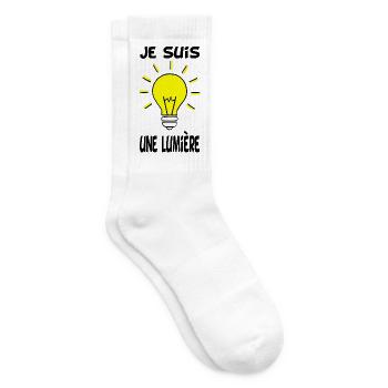 Je suis une lumière - Chaussettes de tennis - blanc - Droite