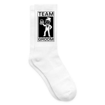 Team Groom Bräutigam - Tennissocken - Weiß - Rechts