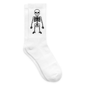 Bande dessinée squelette - Chaussettes de tennis - blanc - Droite