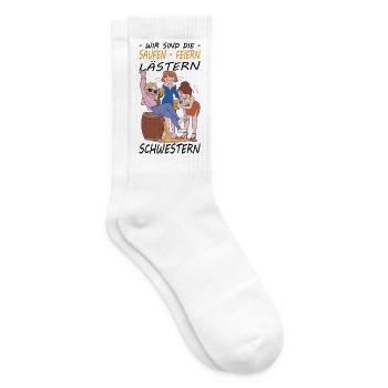 Beste Freundin Geschenk Mädelsabend Party JGA - Tennissocken - Weiß - Rechts