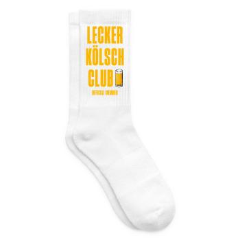 Lecker Kölsch Club Official Member Design - Tennissocken - Weiß - Rechts