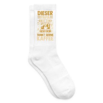 Coffee Father Father's Day Dad - Tennis socks - white - Right
