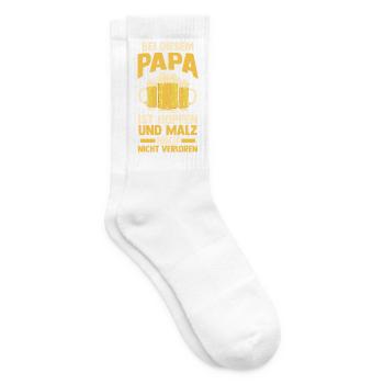 Bière, fête des pères, papa, papa - Chaussettes de tennis - blanc - Droite