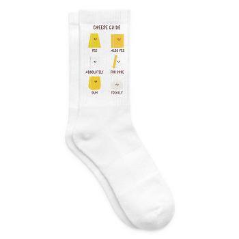 Guide du fromage mignon pour les passionnés de fromages Chef - Chaussettes de tennis - blanc - Droite
