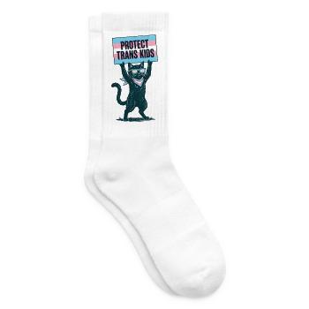 LGBTQ-Pride-Monat – Schütze trans Kinder - Tennissocken - Weiß - Rechts