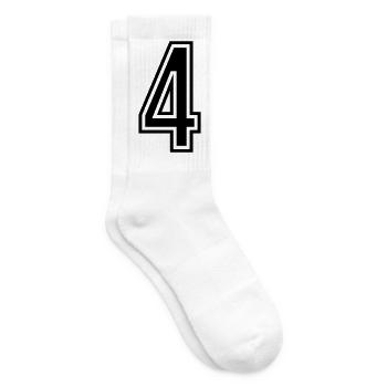 4 Symbole numérique - Chaussettes de tennis - blanc - Droite