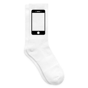 smartphone - Tennis socks - white - Right