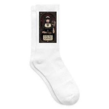 Never Pray, Always Sins Gothic Nun - Tennis socks - white - Right