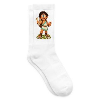 Einäugiger Abenteurer mit Amphora - Tennissocken - Weiß - Rechts