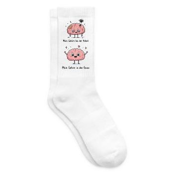 Mein Gehirn bei der Arbeit - Tennissocken - Weiß - Rechts