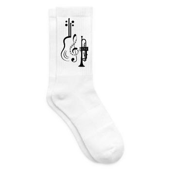 Musiknoten Musik Musiker Notenschlüssel Noten - Tennissocken - Weiß - Rechts
