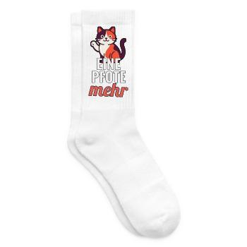 Adoption einer Katze Geschenk für Katzenfans - Tennissocken - Weiß - Rechts