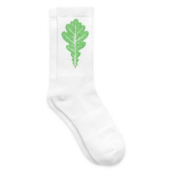 Eichenblatt / Blatt der Eiche - Botanisch - Tennissocken - Weiß - Rechts