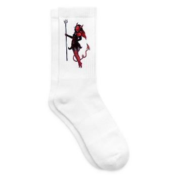 Crimson Devil Verführerin - Tennissocken - Weiß - Rechts
