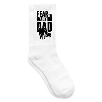 Fear the walking Dad, Vatertag. Bollerwagen Tour - Tennissocken - Weiß - Rechts