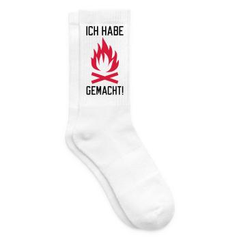 Ich habe Feuer gemacht - Tennissocken - Weiß - Rechts