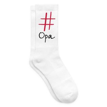 #Opa Hashtag Social Media I Geschenkidee für Opa - Tennissocken - Weiß - Rechts