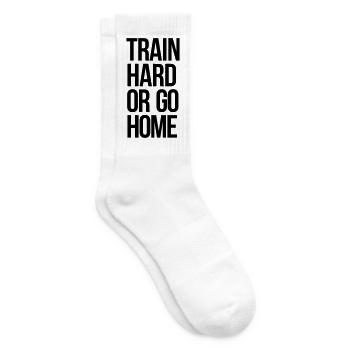 train hard - Tennis socks - white - Right