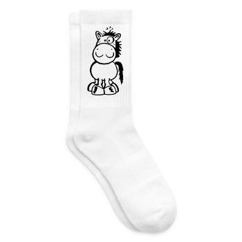 Kleines Pferdchen - Tennissocken - Weiß - Rechts
