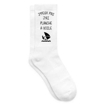 Planche à Voile / Véliplanchiste / Surf / Plage - Chaussettes de tennis - blanc - Droite