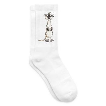 Drôle de nerd homme suricate I nerd - Chaussettes de tennis - blanc - Droite