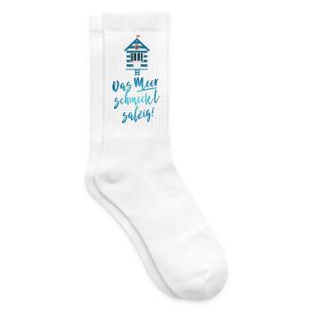 Das Meer schmeckt salzig - Tennissocken - Weiß - Rechts