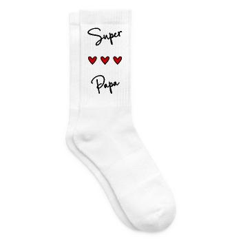 DAD. FATHER'S DAY. HAPPY FATHER'S DAY. HAPPY BIRTHDAY. - Tennis socks - white - Right