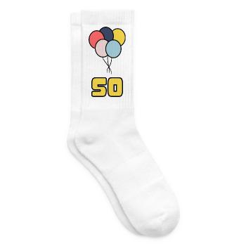 50. 50 YEARS. 50th ANNIVERSARY. 50 YEARS ANNIVERSARY. - Tennis socks - white - Right