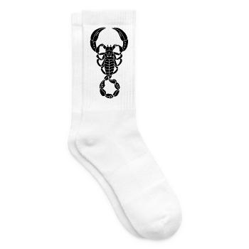 Schwarzer Skorpion - Tennissocken - Weiß - Rechts