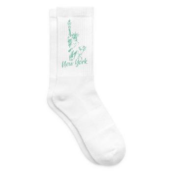 Statue of Liberty New York US Symbol Illustration - Tennis socks - white - Right