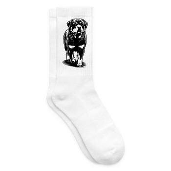 Rottweiler - Tennissocken - Weiß - Rechts