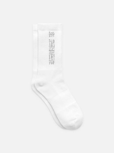 Alert! Antifascista! - Wortkunst - Tennissocken - Weiß