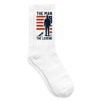 The Man – The Legend - Tennis socks - white - Right