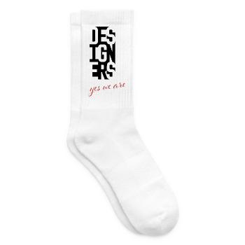 Designers, yes we are - Chaussettes de tennis - blanc - Droite