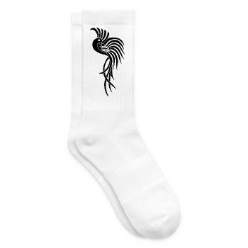 Schwarzer Vogel des Paradieses - Tennissocken - Weiß - Rechts
