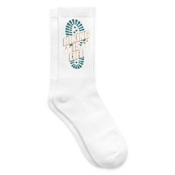 Hiking is Life – Klassisches Wander Design - Tennissocken - Weiß - Rechts