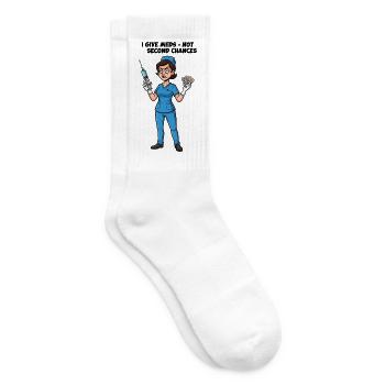 Pflegeheldin Spritze Pillen Krankenschwester - Tennissocken - Weiß - Rechts