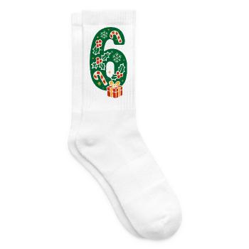 Fun 67 Numéro 6-7 6 7 Assorti Noël Six Vous - Chaussettes de tennis - blanc - Droite