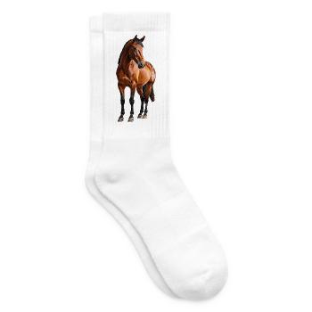 Pferd - Tennissocken - Weiß - Rechts