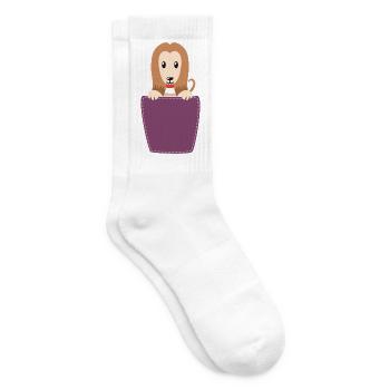 Greyhound in the breast pocket - Tennis socks - white - Right